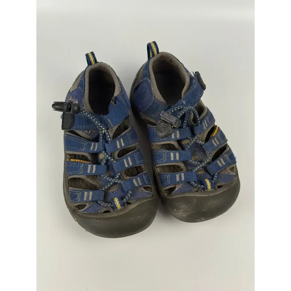 Keen Little Boy Newport H2 Walking Waterproof Sandals Size US10 EU27.5 Blue